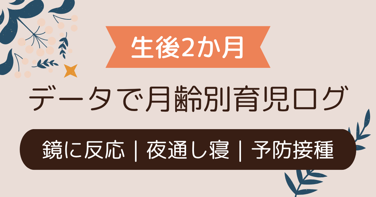 【データで振り返る育児ログ｜0y2m】ミラー設置・夜通し寝・予防接種